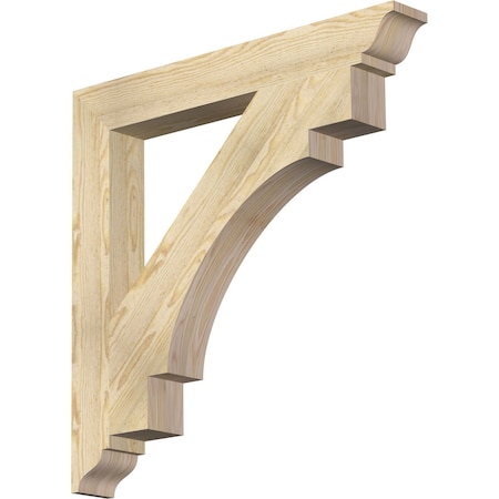 Ekena Millwork Merced Traditional Rough Sawn Bracket, Douglas Fir, 4"W x 32"D x 32"H BKT04X32X32MRC01RDF